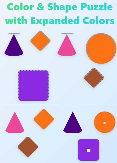 Screenshot of Puzzle Quest game with colorful puzzle pieces